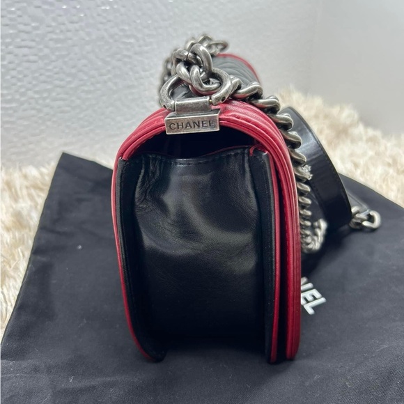 LEBOY OLD MEDIUM FLAP BLACK RED - Picture 5 of 16